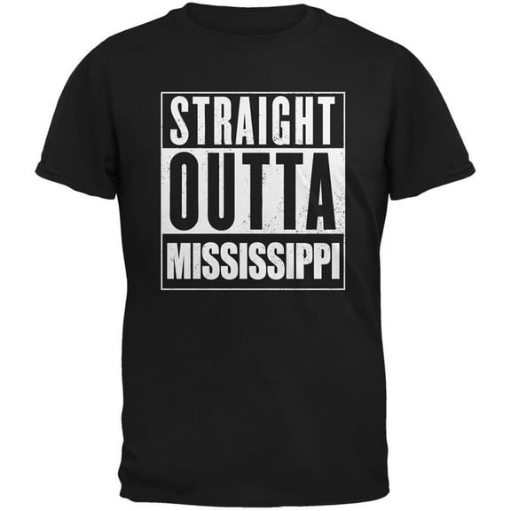 Old Glory Mens Straight Outta Mississippi Short Sleeve Graphic T Shirt