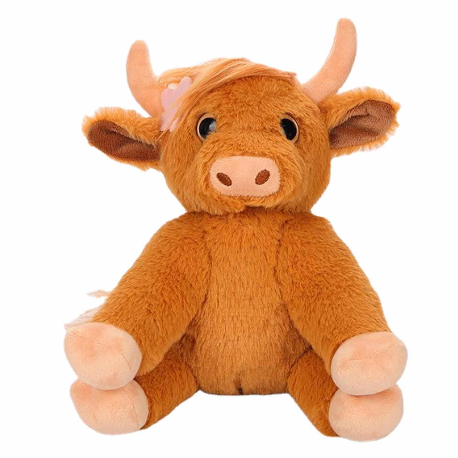 Highland Cow Stuffed Animal Soft Scottish Highland Cow Realistic
