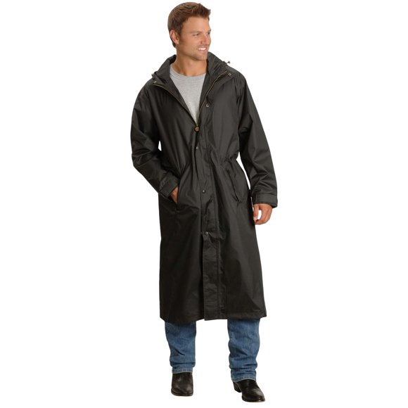 Outback Trading 2407 Pak-A-Roo Duster Waterproof Windproof Seam-Sealed Long Sleeve Rain Coat, Black, XX-Large