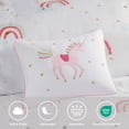 thumbnail image 6 of Mi Zone Kids Twin/Twin XL Size Comforter Sets, White Kids Bed in a Bag for Girls, 6-Piece Rainbow and Metallic Stars Girls Comforter Bedding Set with bed sheets, 6 of 7