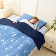 thumbnail image 4 of Manfei Vintage Anchor Twin Comforter Sets for Kids Boys and Girls, Blue WhiteNautical Theme Bedding Set, Navy Reversible 2pcs, 1 Comforter and 1 Pillowcase, 4 of 6
