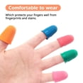 thumbnail image 3 of Dedales de goma para dedos, 5 tamaños diferentes, Fundas protectoras para dedos, almohadillas protectoras para dedos reutilizables, 5 uds., 3 of 5