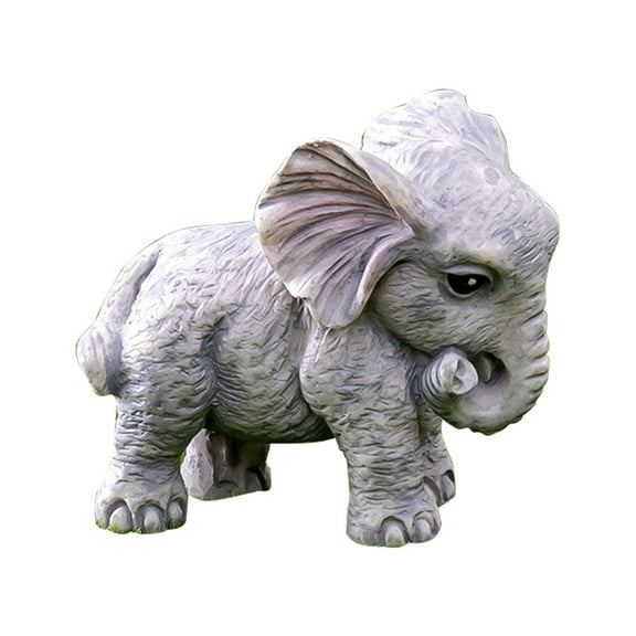 Miniature Elephant Statue - Resin Material, Fairy Garden Decor, DIY Craft Accessory, 5x4x3cm