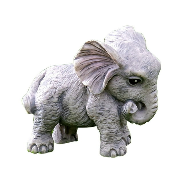 Mini Elephant Statue - Resin, Cute, for Fairy Garden/Cake/Outdoor/Home Decoration