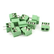 10Pcs 300V 10A PCB Screw Terminal Block Connector 4mm Pitch Green