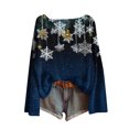 thumbnail image 4 of Christmas Sweaters for Women Knit Casual Round Neck Long Sleeve Loose Comfy Xmas Graphic Fashion Holiday Pullover Tops (M, Multicolor), 4 of 5