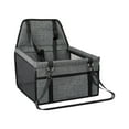 thumbnail image 4 of Asiento de coche para perros, asiento de seguridad para perros, asiento de coche ligero y portátil para perros y gatos Gris oscuro, 4 of 8