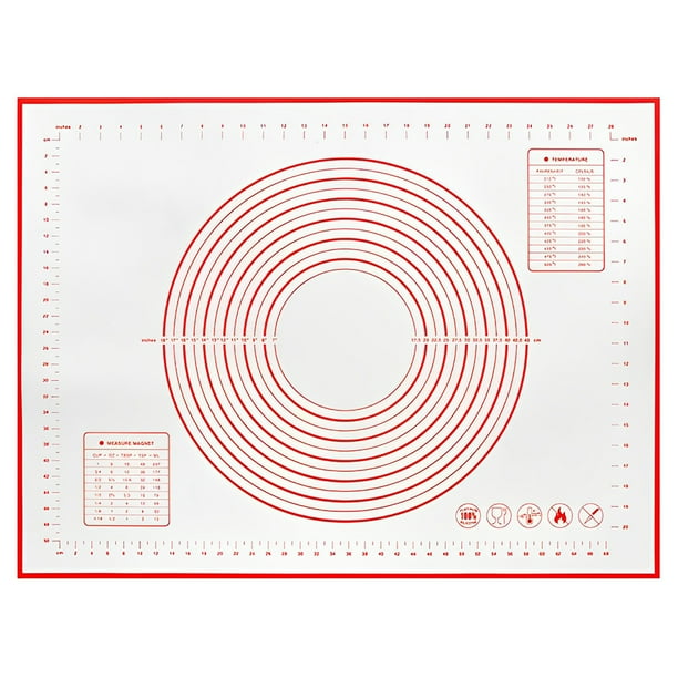 Monstrate Almohadilla de silicona para hornear, engrosamiento, amasado, pastel, galleta, rodante, alfombrilla antiadherente, , graduaciones, Type2 NO2