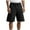 Black, variant on hotojiny Mens Athletic Shorts Ripped Comfy Workout Gym Shorts Wide Leg Knee Length Drawstring Sweat Shorts with Pockets