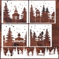 thumbnail image 1 of Plantillas grandes para pintar aldea navideña Zosylley, 1 of 7