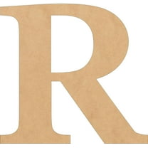 Wood Letters, Blank 6'' Times Font R, Craft Wall Hanging Shape