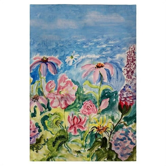 Betsy Drake GT1392 Pink Garden II Guest Towel
