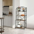 thumbnail image 2 of Costway 4-Tier Kitchen Bakers Rack Microwave Storage Rack Bookshelf for Bathroom Laundry, 2 of 10