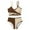 Beige-A, variant on Girl Swimsuit 2 Piece Cute Bikini Bathing Suit Flower Graphic Printed Bathing Suit for Teens 11-12 Years