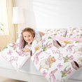thumbnail image 4 of Homewish Kids Teens Girls Cartoon Ballet Bear Bedding Comforter Set 2pcs,Kawaii Floral Bowknot Twin Comforter Sets Microfiber,Dreamy Princess Breathable Bedding Set,Microfiber Bedroom Decor, 4 of 8