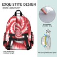 thumbnail image 5 of Red White Tie Dye Spiral Pattern Backpack for School,Cute School Bag,Schoolbag with Adjustable Shoulder Straps & Padded Back,15.25"x11.5"x5.25", 5 of 5