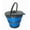 Grey/Blue, variant on SAMMART 10L (2.64Gallon) Collapsible Fishing Bucket with Locking Lid - Portable Plastic Water Pail - Space Saving Outdoor Waterpot - Trunk Organizer for All Types of Vehicles