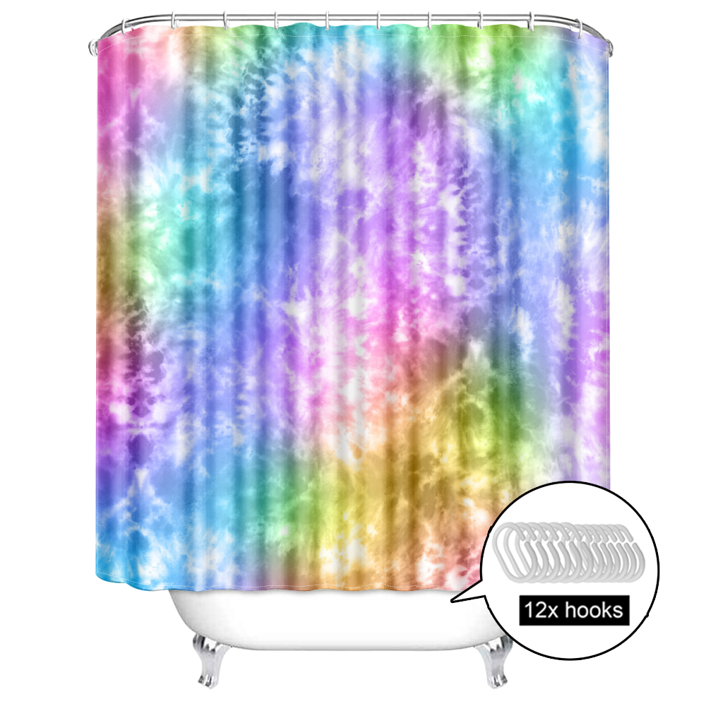 Modern Graffiti Tiedye Totem Bathtubs Bathroom Curtain Decoration Set