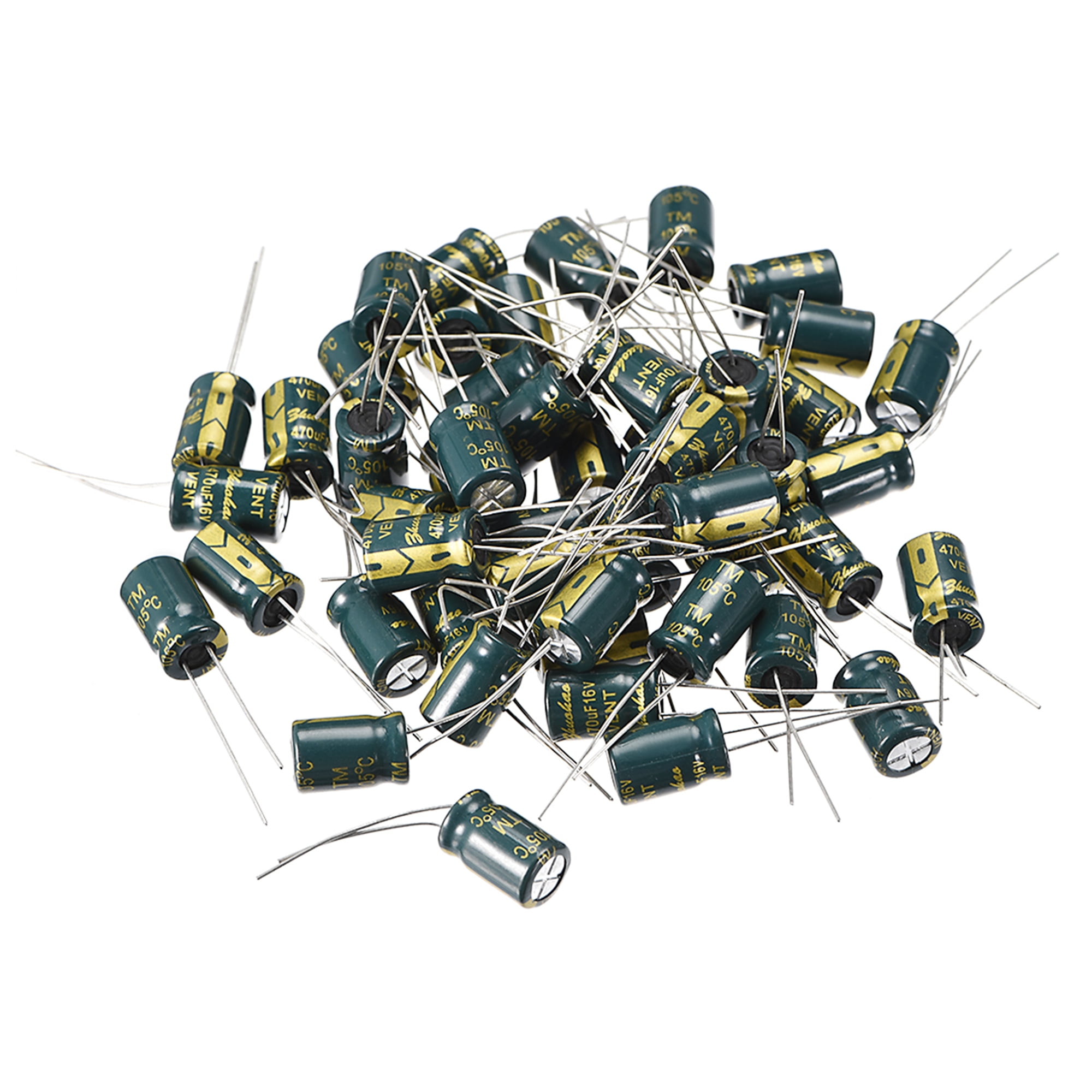 Aluminum Electrolytic Capacitor Low ESR Green 470UF 16V 8 x 12 mm 50pcs