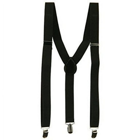 Unisex Adjustable Fashion Suspenders - Black OSFM