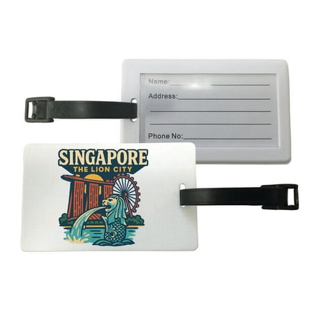 Singapore Vintage Design Souvenir Luggage Tag
