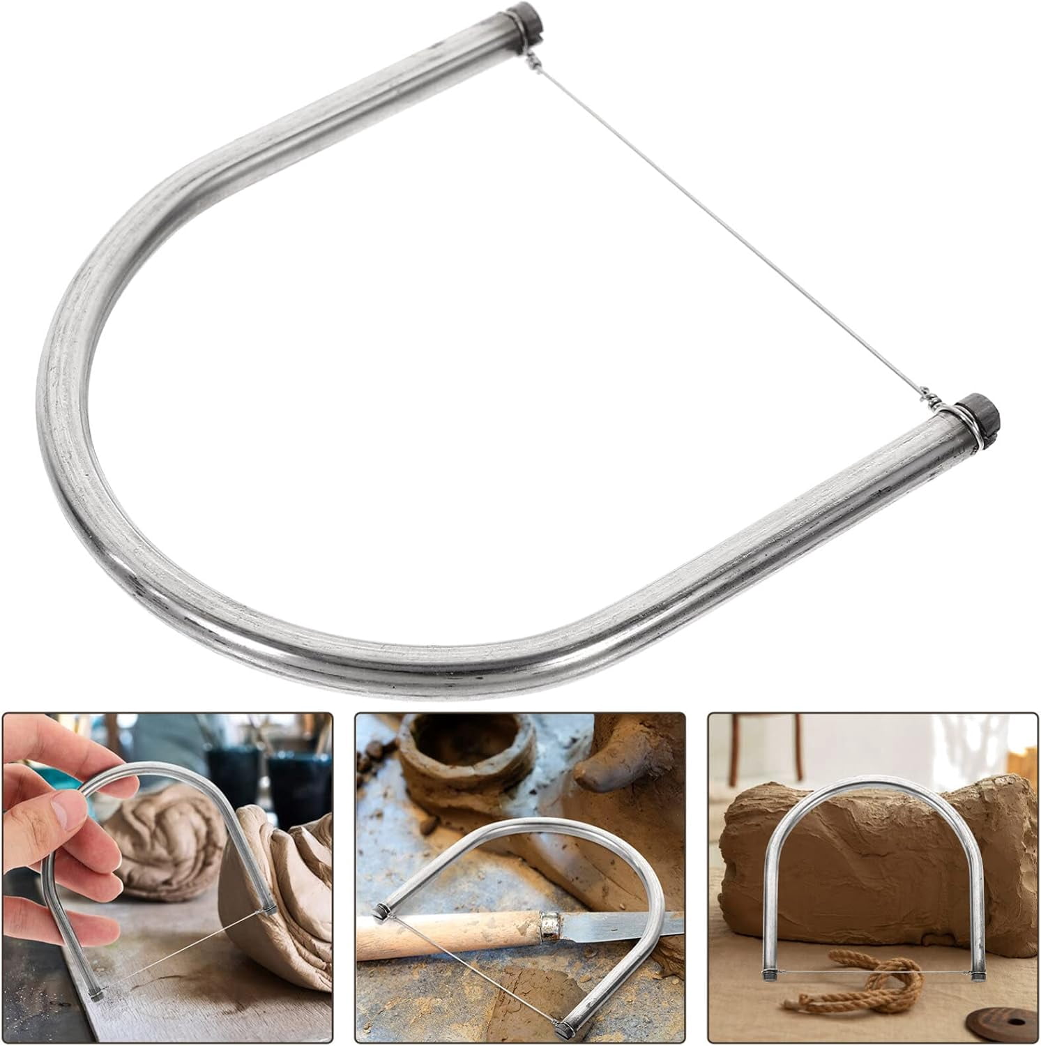 Angle Cutting Clay Tool Stainless Steel Wire Bevel Cutter Trimming Pottery Clay Sculpting Tool DIY for Pottery Ceramics and Sculpting