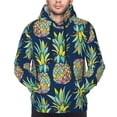 thumbnail image 2 of Bingfone Colorful Pineapples Men's Drawstring Hoodie Long Sleeve Pocket Sweatshirts-Large, 2 of 6