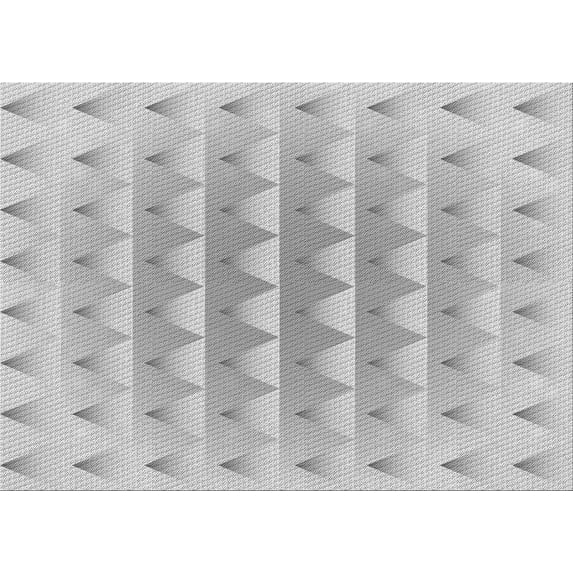 Ahgly Company Indoor Rectangle Patterned Gunmetal Gray Area Rugs, 2' x 5'