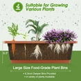 thumbnail image 2 of Funcid 4 ft Vertical Garden 5-Tier Raised Garden Bed Planter Box for Patio Balcony Flower Herb Freestanding Garden Planter Brown, 2 Packs, 26"×22.75×45", 2 of 12