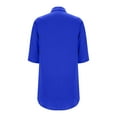 thumbnail image 5 of Purcolt Oversized Shirt Dress for Women, Plus Size Casual Button Down 3/4 Rolled-Up Sleeve Collared Loose Fit Flowy Maxi Long Dress, 5 of 6