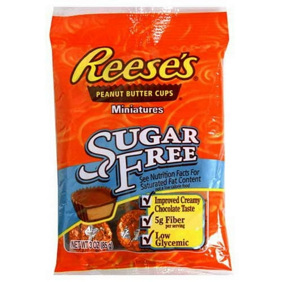 Hershey's Sugar Free Reese's Peanut Butter Cups Miniatures Original (Pack of 6)