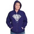 thumbnail image 3 of Diamond Dripping Fashionable Girly Zip Up Hoodie Men's Women's Brisco Brands 5X, 3 of 6
