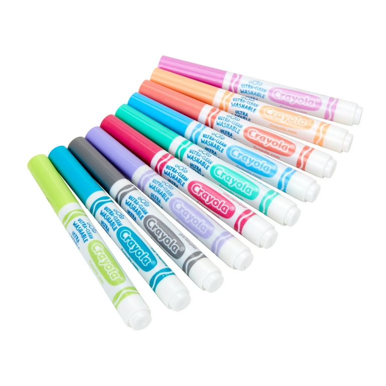 Ultra-Clean Washable Markers, Fine Bullet Tip, Assorted Colors, 40/Set