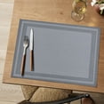 thumbnail image 7 of Sm:)e Grey Placemats Set of 4 - Heat Resistant Non-Slip Place mats for Dining Table,Heat and Stain Resistant Indoor/Outdoor Place mats, Washable Durable PVC Table Mats, 7 of 7