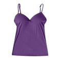 thumbnail image 6 of Daznico Tank Tops for Women,Shelf Bra Camisoles Adjustable Spaghetti Strap Tank Tops Basic Layer,Size S, 6 of 6
