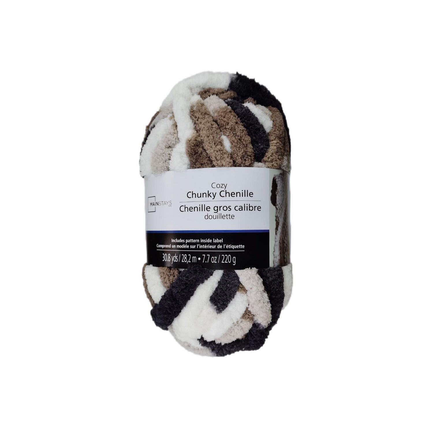 MAINSTAYS Farmhouse Cozy Chenille Yarn, Polyester 100% yarn