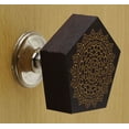 thumbnail image 2 of IBA Indianbeautifulart Mandala Brun Gravé Boutons de Garde-Robe en Bois Tiroir de Cabinet 10 Pcs, 2 of 3