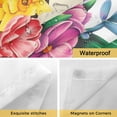 thumbnail image 4 of Hello Spring Flowers No Hooks Shower Curtain with Snap-in Liner Yellow Pink Flower Plant Gradient Green Shower Curtains for Bathroom, Waterproof, Easy Install, Washable 48"x72", 4 of 9