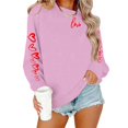 thumbnail image 2 of Mingw Womens L Crewneck Graphic Long Sleeve Pullover Tops Casual Fall Outfits, 2 of 6