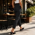 thumbnail image 6 of YuXingFu Womens Summer Pants for Women Loose Dress Pants High Full - Pocket Casual Black S, 6 of 7