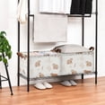 thumbnail image 3 of Yayeee Foldable Storage Basket for Shelves with Handles Waterproof Cloth Bins, Gray Bears, 3 of 7