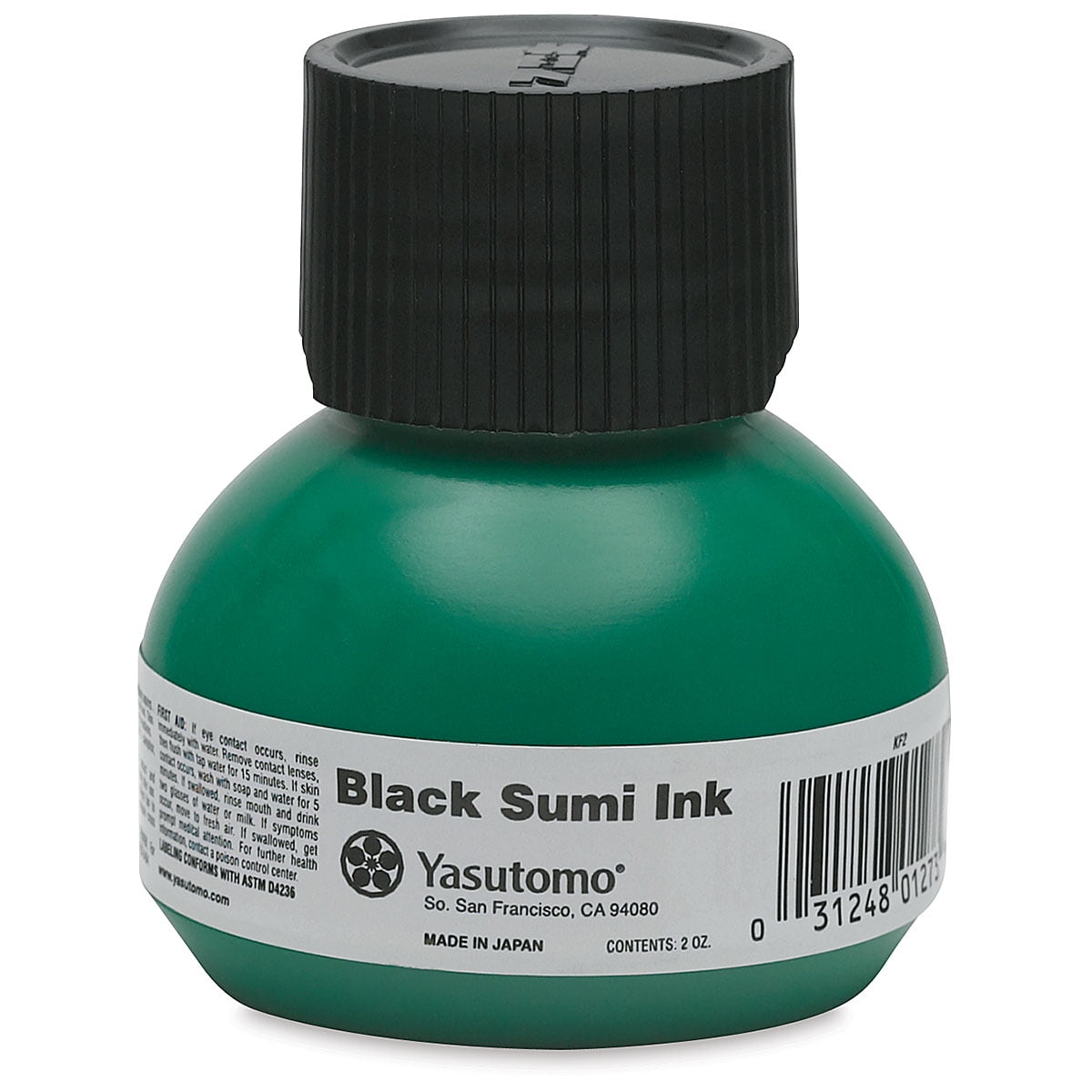 Yasutomo Liquid Sumi Ink, Black, 2 oz