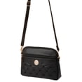 thumbnail image 1 of Otoño Invierno mujer bolso de hombro de cuero de PU patrones de amor bordados bolso de cubo de un solo hombro para uso diario viaje negro, 1 of 8