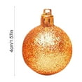 thumbnail image 3 of AuroraX Orange Christmas Decoration Set Contemporary Hanging Shatterproof 24 Pcs Ball Ornaments 1.6" Rainbow Plastic Decorative for Home,Christma Tree Decor, 3 of 7