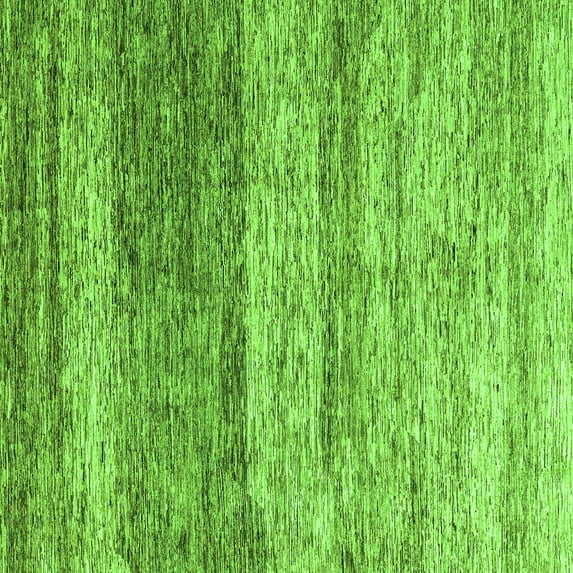 Ahgly Company Indoor Square Oriental Green Modern Area Rugs, 7' Square