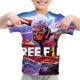 thumbnail image 5 of Camiseta con estampado 3D para niños, camiseta Free Fire 3D, camisetas casuales, camiseta de verano de manga corta con cuello redondo, ropa para niños Y2K, camiseta para niños, 5 of 5