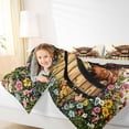thumbnail image 4 of jejeloiu Rustic Highland Cow Floral 7-Piece Bedding Comforter Set Kids,Country Farm Print King Bedding Sets,Reversible, 4 of 7
