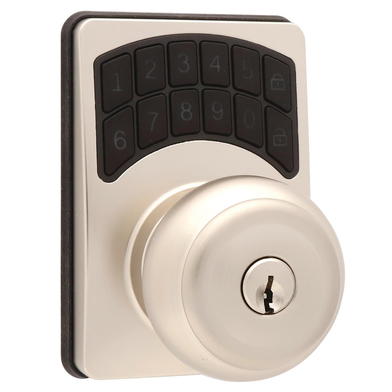(4 pack) Hyper Tough Digital Ball Knob- Satin Nickel