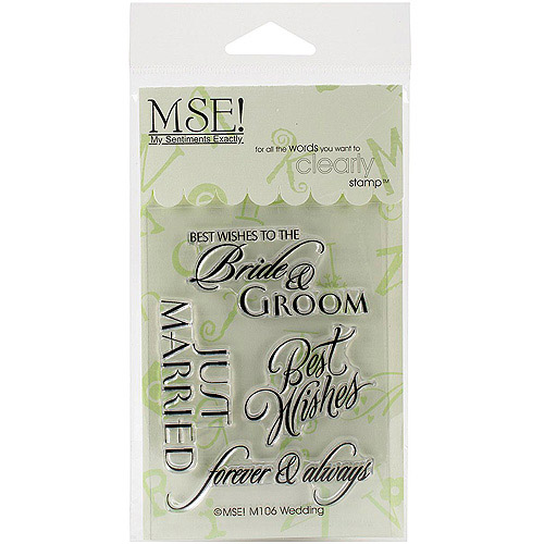 My Sentiments Exactly Clear Stamps, 3" x 4" Sheet, Wedding Walmart