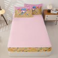 thumbnail image 4 of Castle Fairy Ice Cream Baseball Zipper Twin Comforter Sets with Fitted Sheet and 2 Pillowcases, Ball Gamer Zipper Bedding Set, Pink Blue Yellow,4-Piece,Pink Reversible, 4 of 6